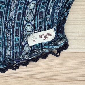 Hollister Blue Patterned romper
